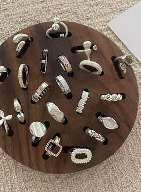 小红书新品S925镀银戒指女夏季ins风高级感小众轻奢不掉色银饰品