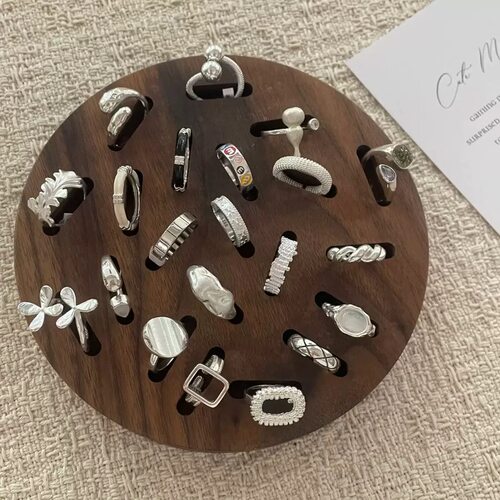 小红书新品银色戒指女夏季ins风高级感小众轻奢饰品