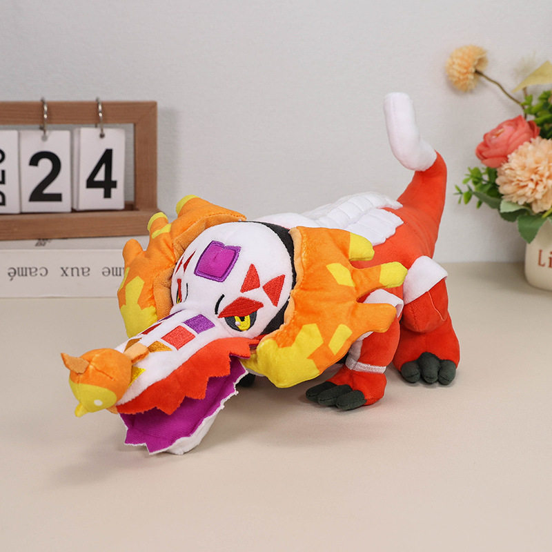 小精灵呆火鳄进化骨纹巨声鳄毛绒