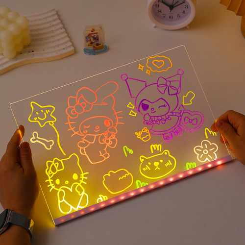 透明会发光画板儿童宝宝涂鸦画画