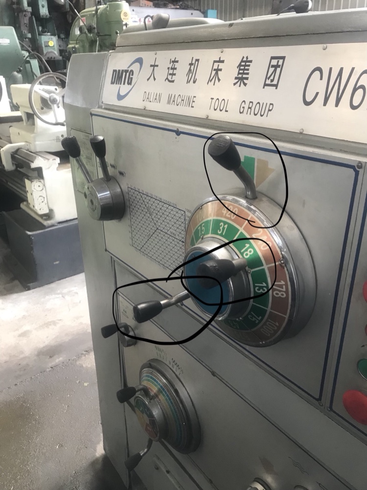 大连CW663C机床配件手柄杆 带球胶木球变速刻度盘1总成机床配件