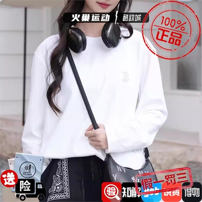 MLB男女情侣 26春新款NY刺绣小标凉感宽松休闲运动T恤 3ATSB0161