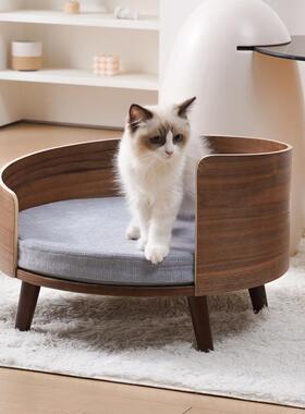 实木宠物窝宠物沙发猫窝狗狗床可拆洗中小型宠物四季通用睡窝猫床