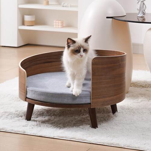 口日本暖冬木质宠物沙发猫窝