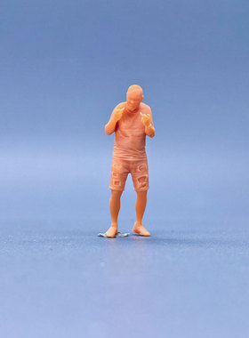 SuperGe1/64白模人偶T恤F手势纹身男写实人物直接上色S633