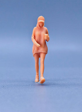 SuperGe1/64白模人偶走姿咖啡Oversize包臀女素模直接上色T107