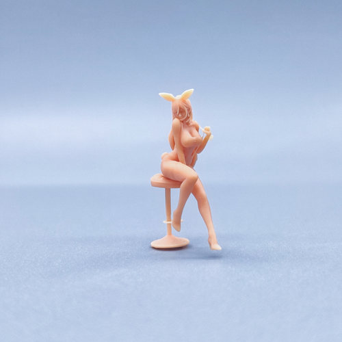 【嗯哼模型】1:64人偶1:43微缩白模性感吧台蒂法兔女郎 V732 V733