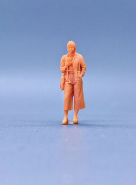 SuperGe1/64白模人偶拿着咖啡挂在手包女孩直接上色handmadeS604
