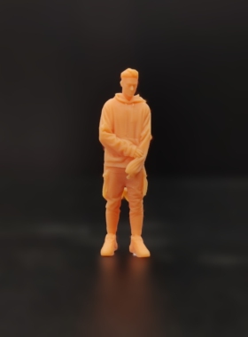 SuperGe1/64白模人偶冬装潮男模特素模直接上色T809