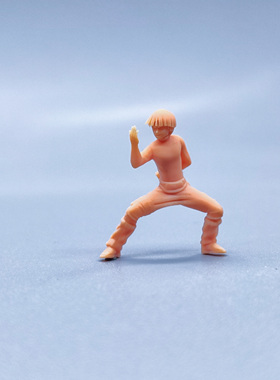 【嗯哼模型】1:64人偶1:43白模站姿火影 李洛克 热血 努力 HY114