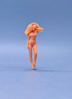 SuperGe1/64白模人偶模特美女小外套写实人物直接上色S628
