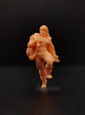 SuperGe1/64白模人偶圣诞系列强壮肌肉大叔素模直接上色T713