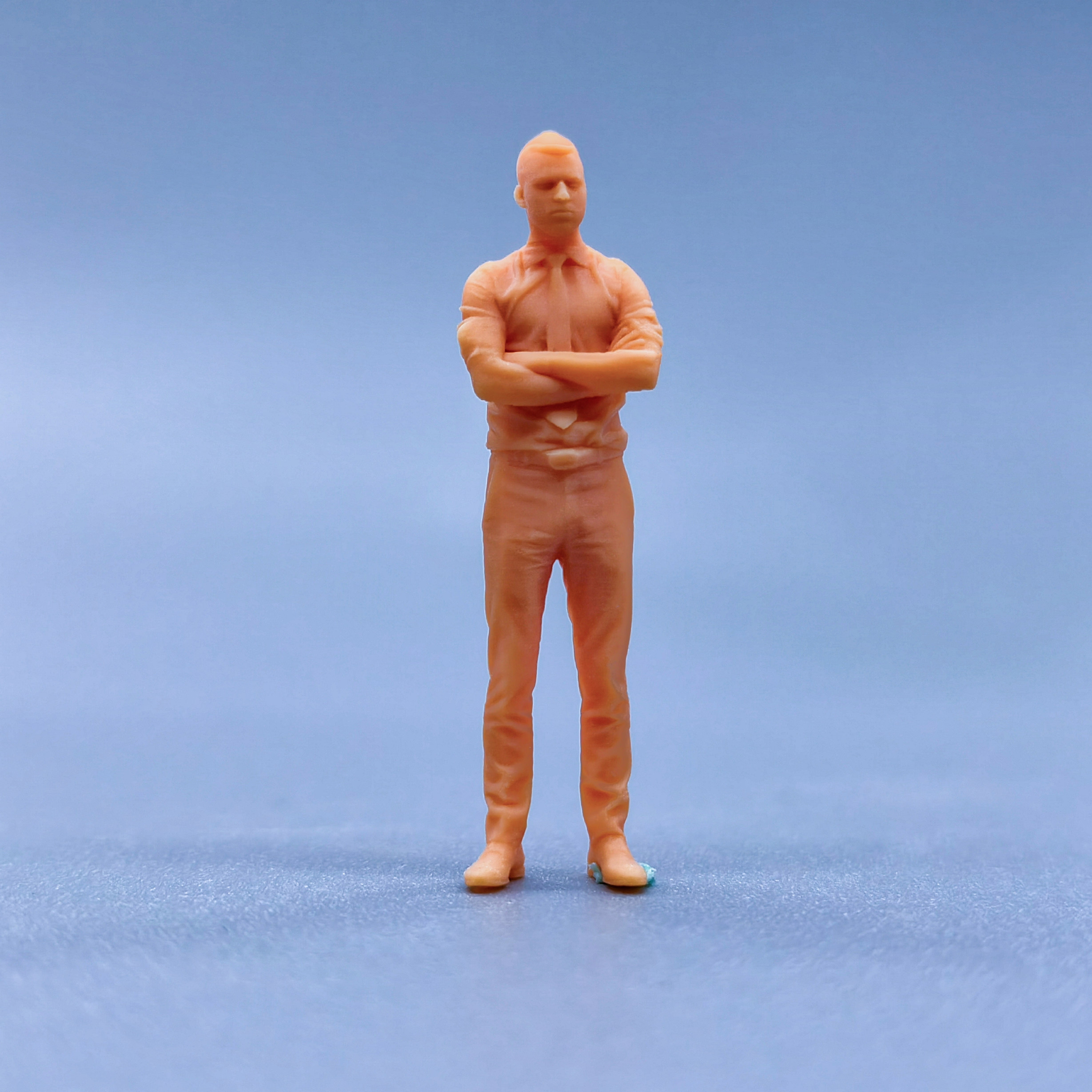 【嗯哼模型】现货1:64人偶1:43微缩白模穿衬衫打领带男子 L301