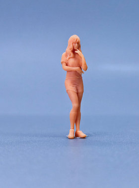 SuperGe1/64白模人偶女团思考可爱素模直接上色T229