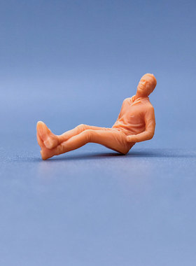 SuperGe1/64白模人偶平底坐姿男可直接上色手工handmadeS525