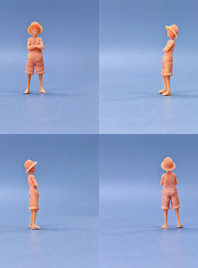 SuperGe1/64白模人偶路飞鲁夫哈哈笑素模直接上色S433