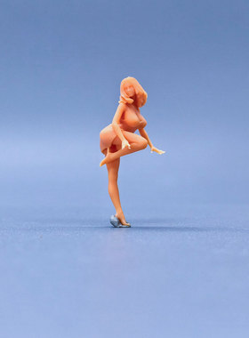 SuperGe1/64白模人偶踮脚尖的女人可直接上色手工handmadeS335