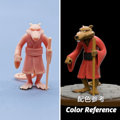 【嗯哼模型】现货1:64人偶1:43微缩白模  忍者神龟斯普林特 C820