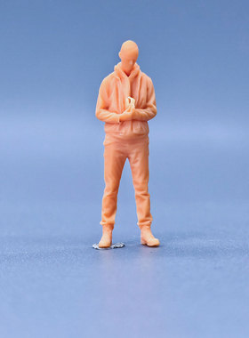 SuperGe1/64白模人偶摆弄手指的男人素模直接上色T113