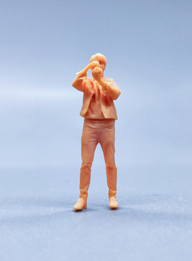 SuperGe1/64白模人偶拍照的型男外套素模直接上色S640