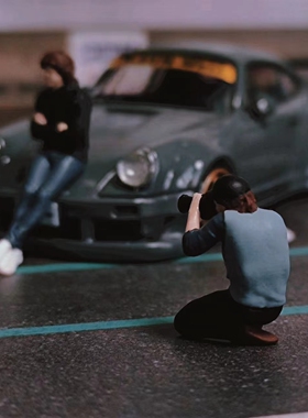 GX-DIORAMA 1/64人偶 车拍二人组 写实人物系列 汽车模型预购