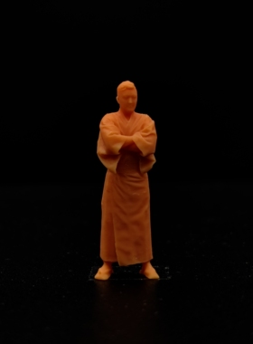 SuperGe1/64白模人偶站姿抱胸男素模直接上色T602