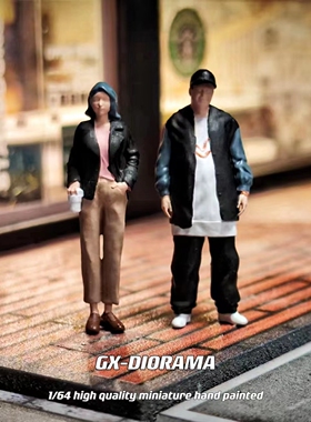 GX-DIORAMA 1/64人偶 胖子&咖啡女 写实人物系列 汽车模型预购