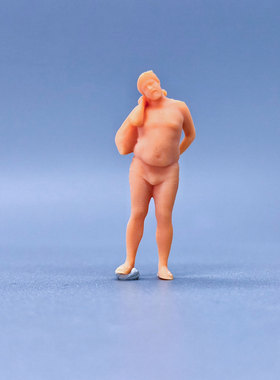 SuperGe1/64白模人偶圣诞老人喝多了可直接上色手工handmadeS516