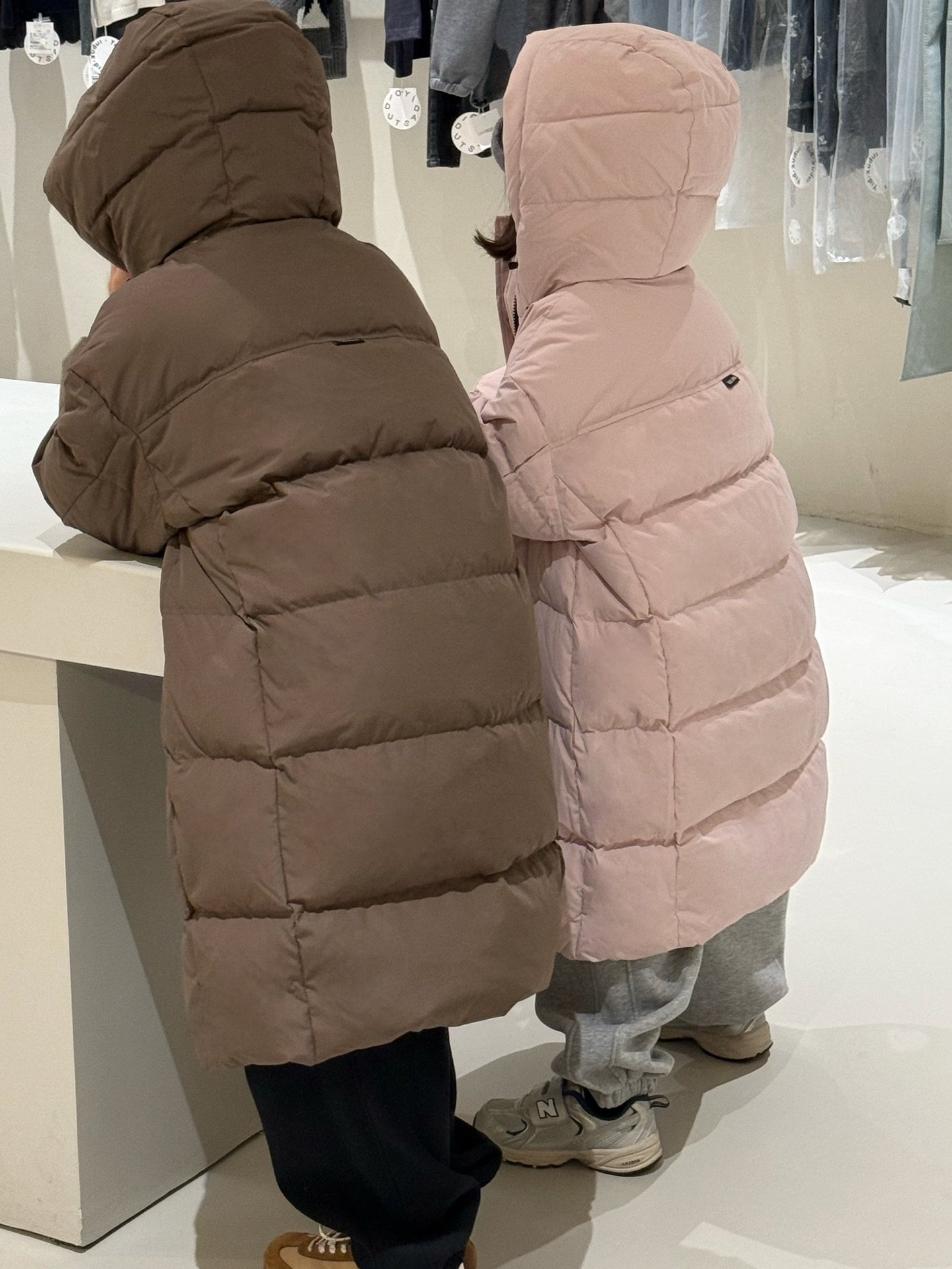 2025冬款儿童羽绒服中长款过膝加厚保暖外套亲子装面包服