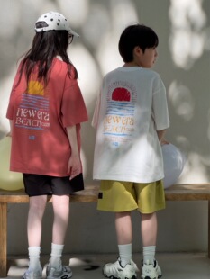 2026夏新款儿童短袖T恤男女童亲子款宽松版型上衣