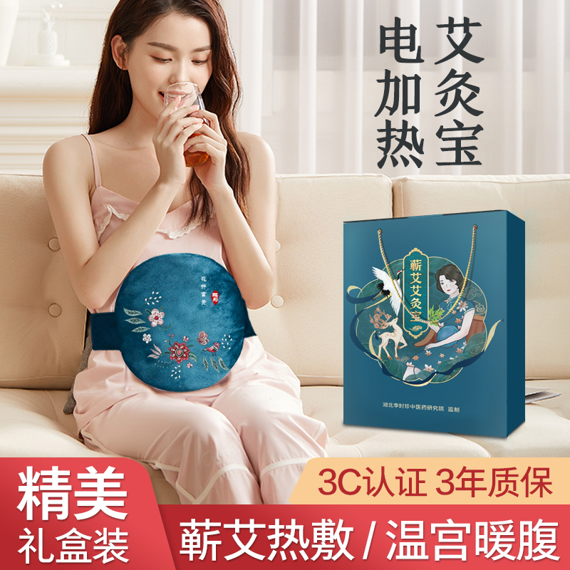 艾灸宝电加热家用蕲艾绒护腰带腹部肚子熏蒸仪器理疗袋艾草热敷包