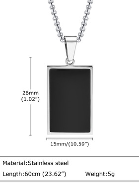 吊坠钛钢滴胶长方形字母贝壳饰品