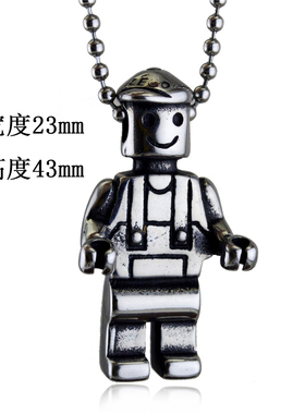 吊坠钛钢五角星骷髅十字牛头饰品