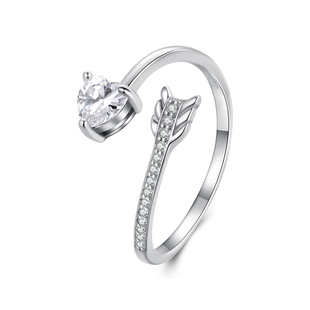 925银新款网红ins一箭穿心开口戒时尚个性指环女高级轻奢纯银首饰