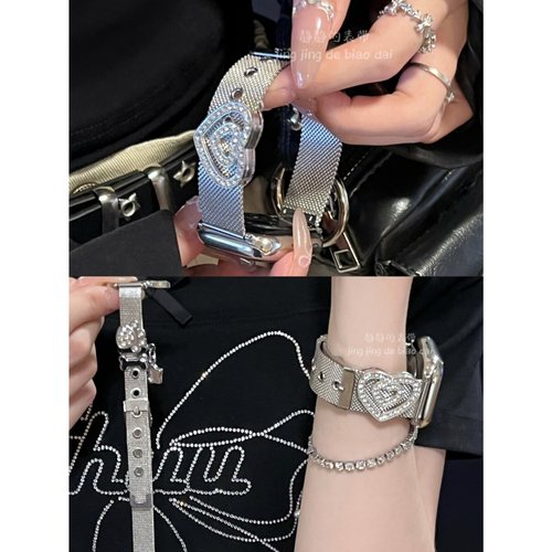 星星吊坠米兰金属银色静静的表带