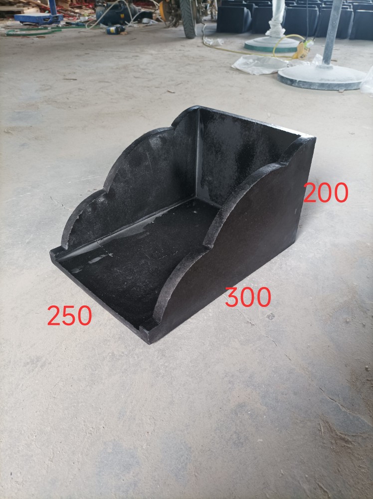 中国黑人造大理石水簸箕定做石花岗岩水簸箕成品,落水管接水石