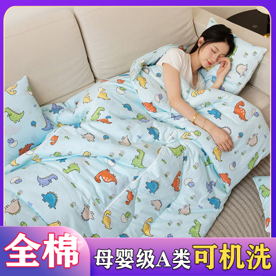 全棉抱枕被子两用二合一