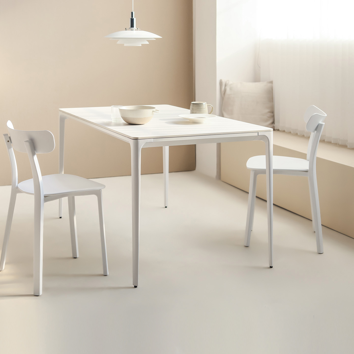 Scylla北欧极简岩板可拼接长条桌