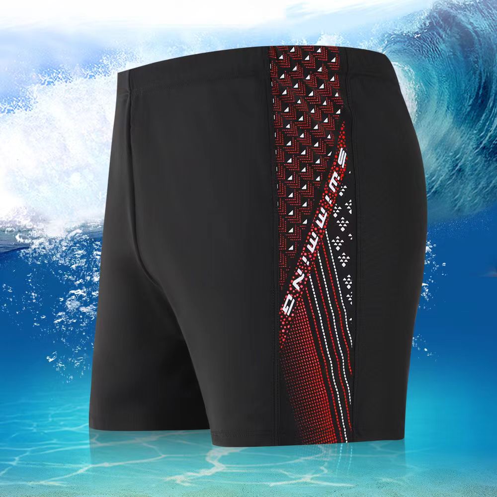 泳裤男2025新款男士游泳裤简约休闲五分泳裤专业竞速游泳温泉泳裤