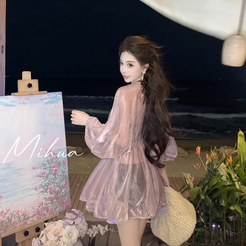 慧英韩比基尼三件套聚拢显瘦