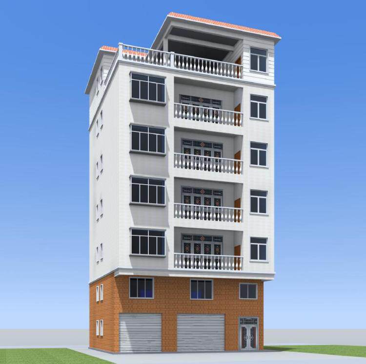 12.1x12.1五层农村自建设计素材/源文件