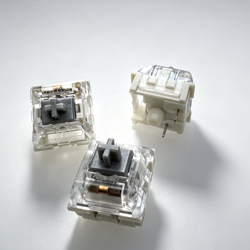 凯华银轴机械键盘轴体开关银轴线性轴厂润带透镜三脚轴