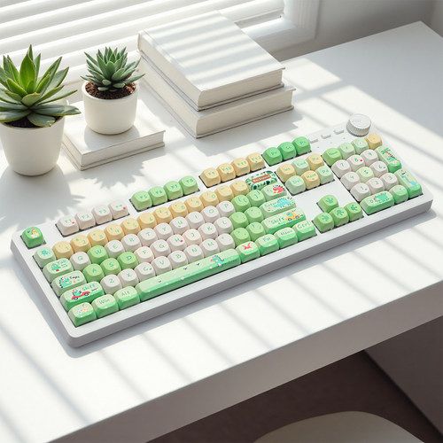 NOPPOO机械键盘MK852全键无冲冰蓝光热升华键帽插拔轴