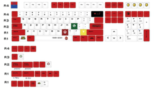 玛丽奥红键帽原厂高度PBT热升华键帽球帽DSA机械键盘键帽