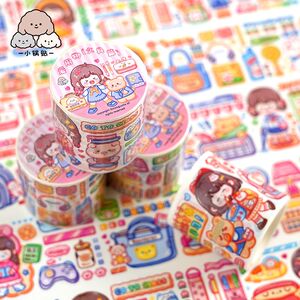 小锅贴正版原创特油和纸胶带调调手帐社团可爱锅锅少女拼贴手账本