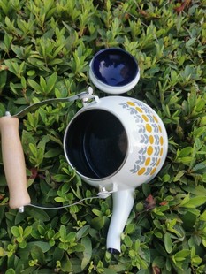 卡通复古加厚搪瓷壶水壶珐琅奶锅冰碗油壶奶茶壶电炉燃气通用瑕