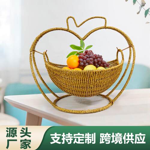 仿藤编织创意水果篮摇篮收纳点心