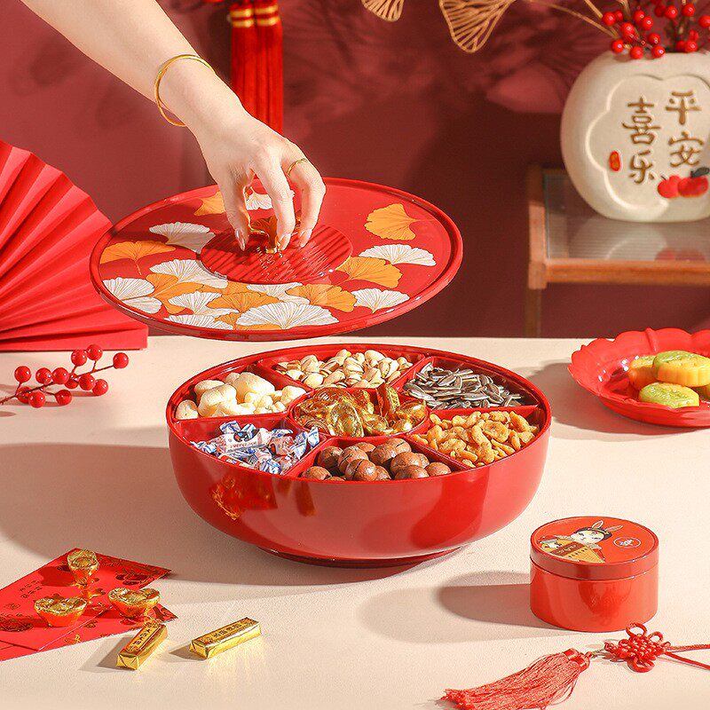乔迁之喜旋转糖果盒中国风新年喜