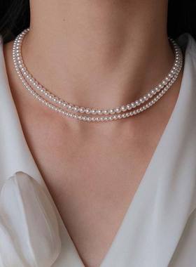 LaHabanagirl叠戴通勤素链项链