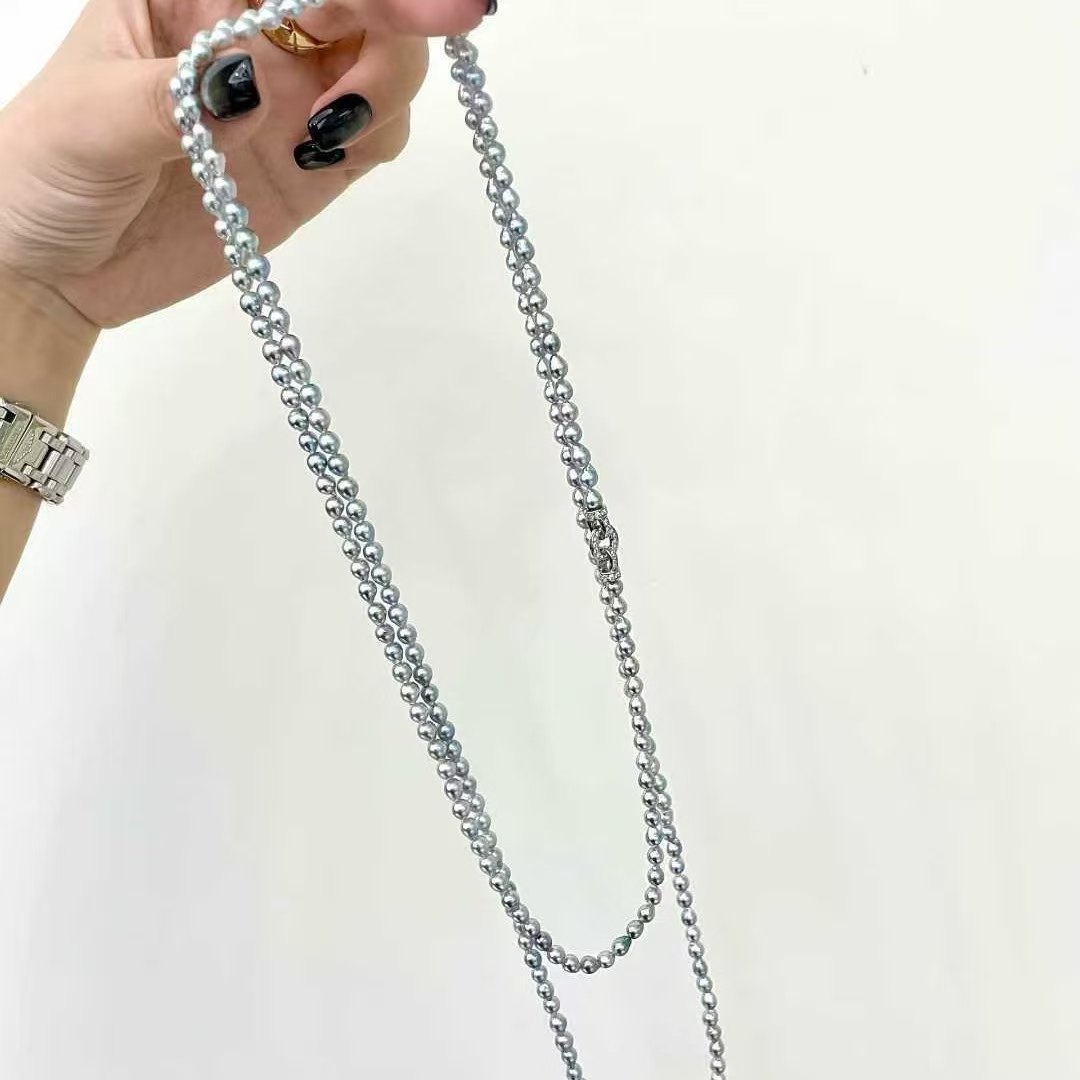 天然海水4-5mm极光韵彩巴洛克真多麻项链 自带高级感 925银扣,珠宝/钻石/翡翠,颈饰,淘宝优惠券,粉丝福利购,淘宝优惠卷